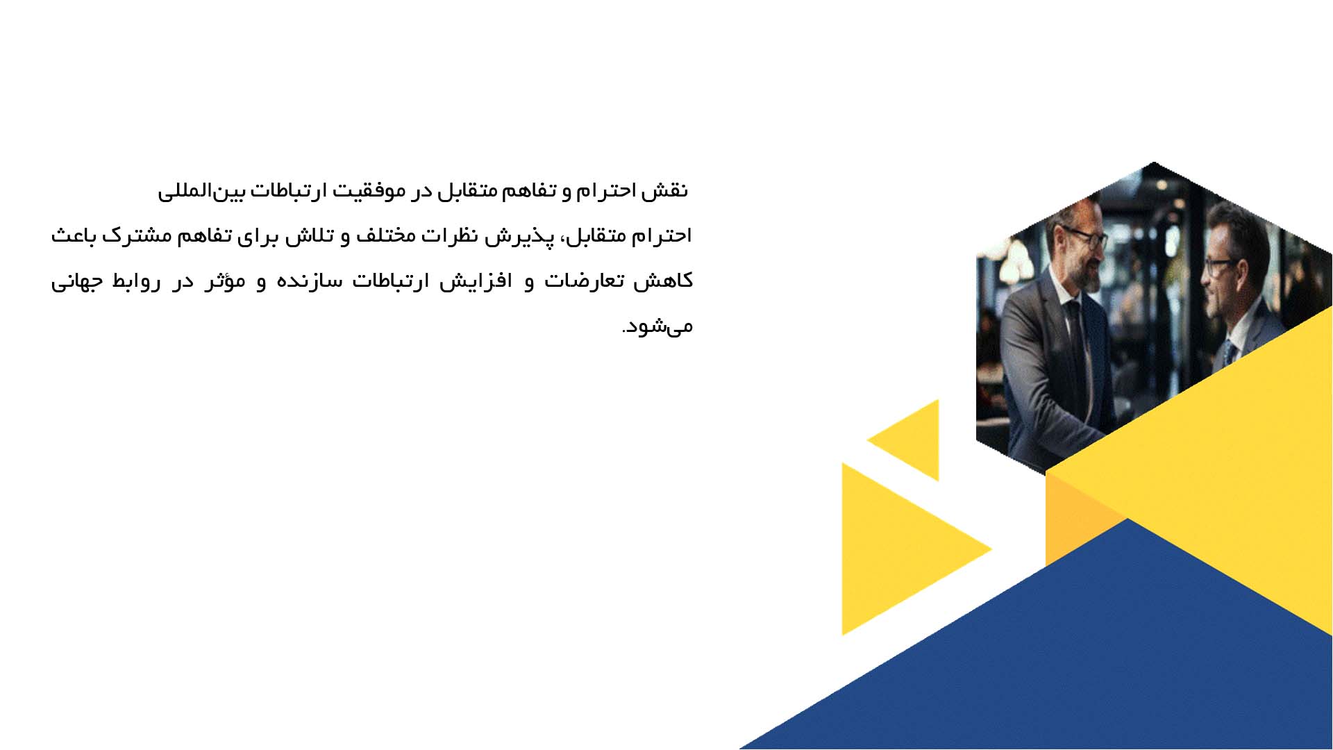 پاورپوینت در مورد آداب معاشرت در روابط بین‌المللی